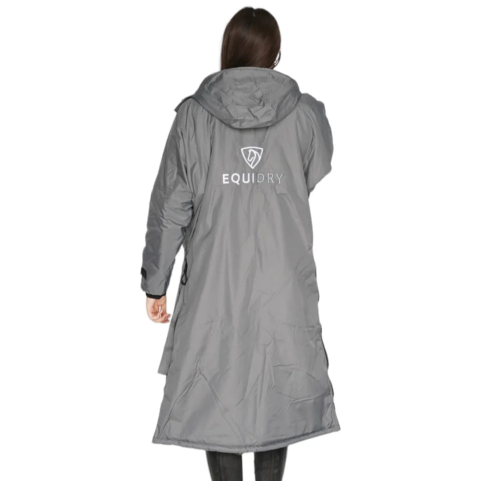 EQUIDRY Women's Thick Fleece Evolution Stowaway Hood #colour_grey-grey