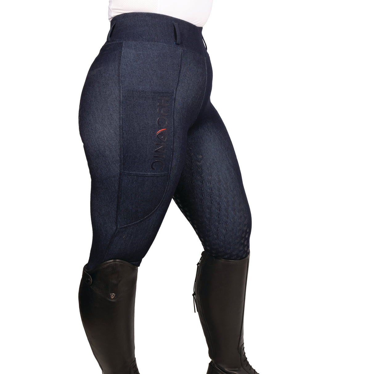 HyCONIC Ladies Valloria Denim Look Riding Tights #colour_navy