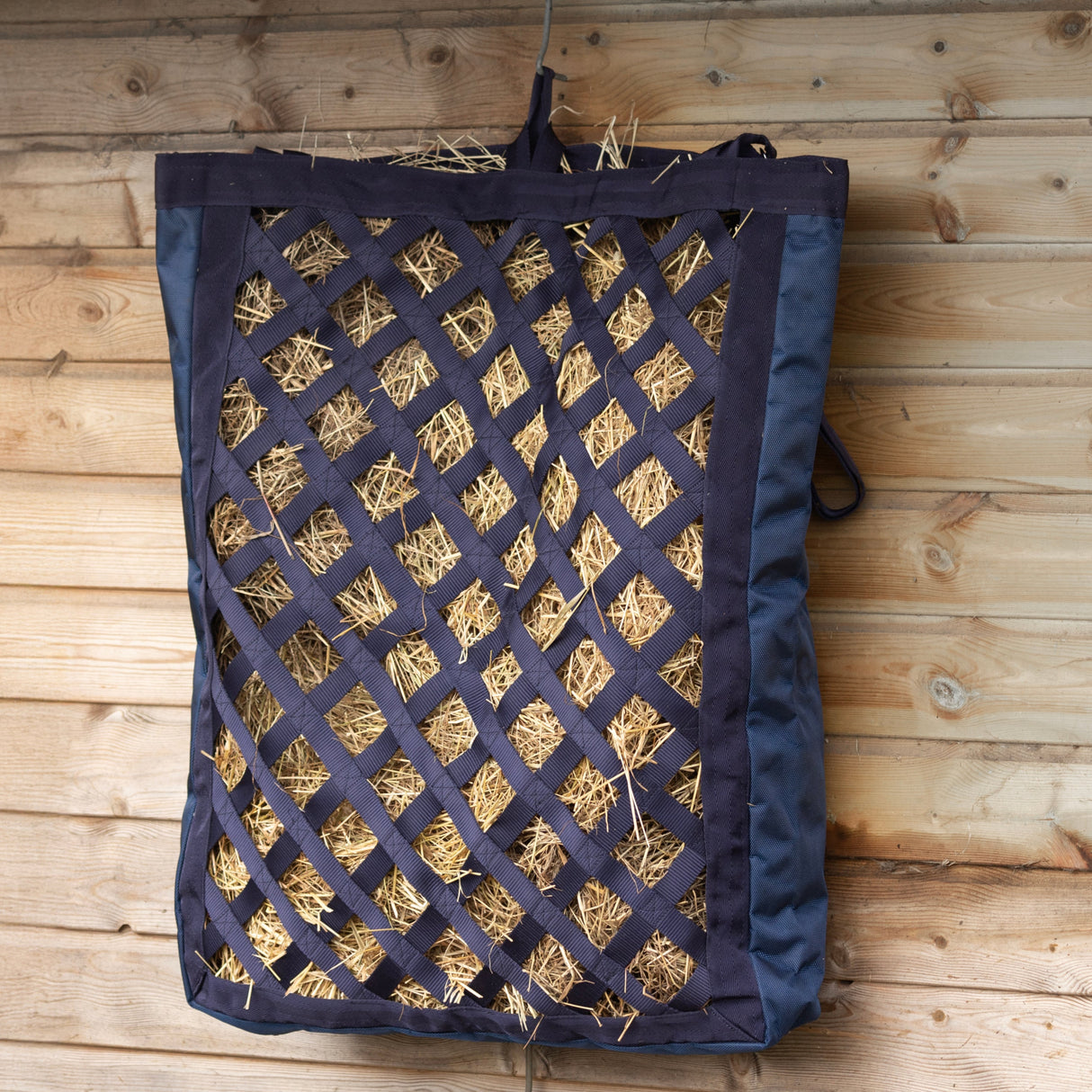 Hy Equestrian Slow Flow Diamond Hay Bag #colour_navy