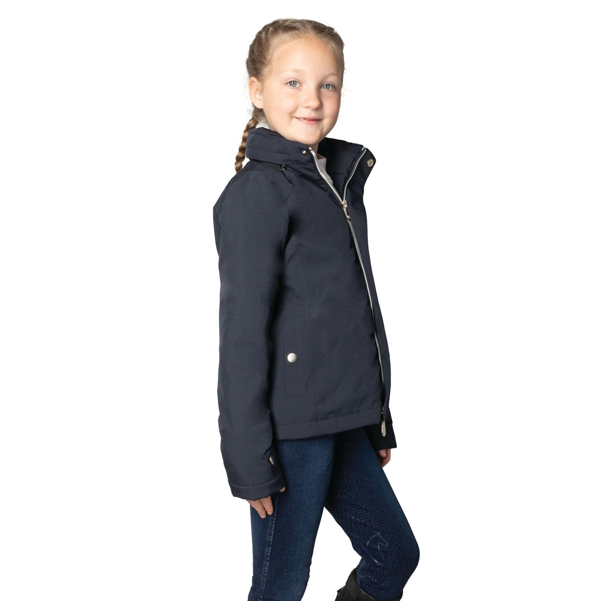 Hy Equestrian Elevate Mizs Waterproof Jacket #colour_navy
