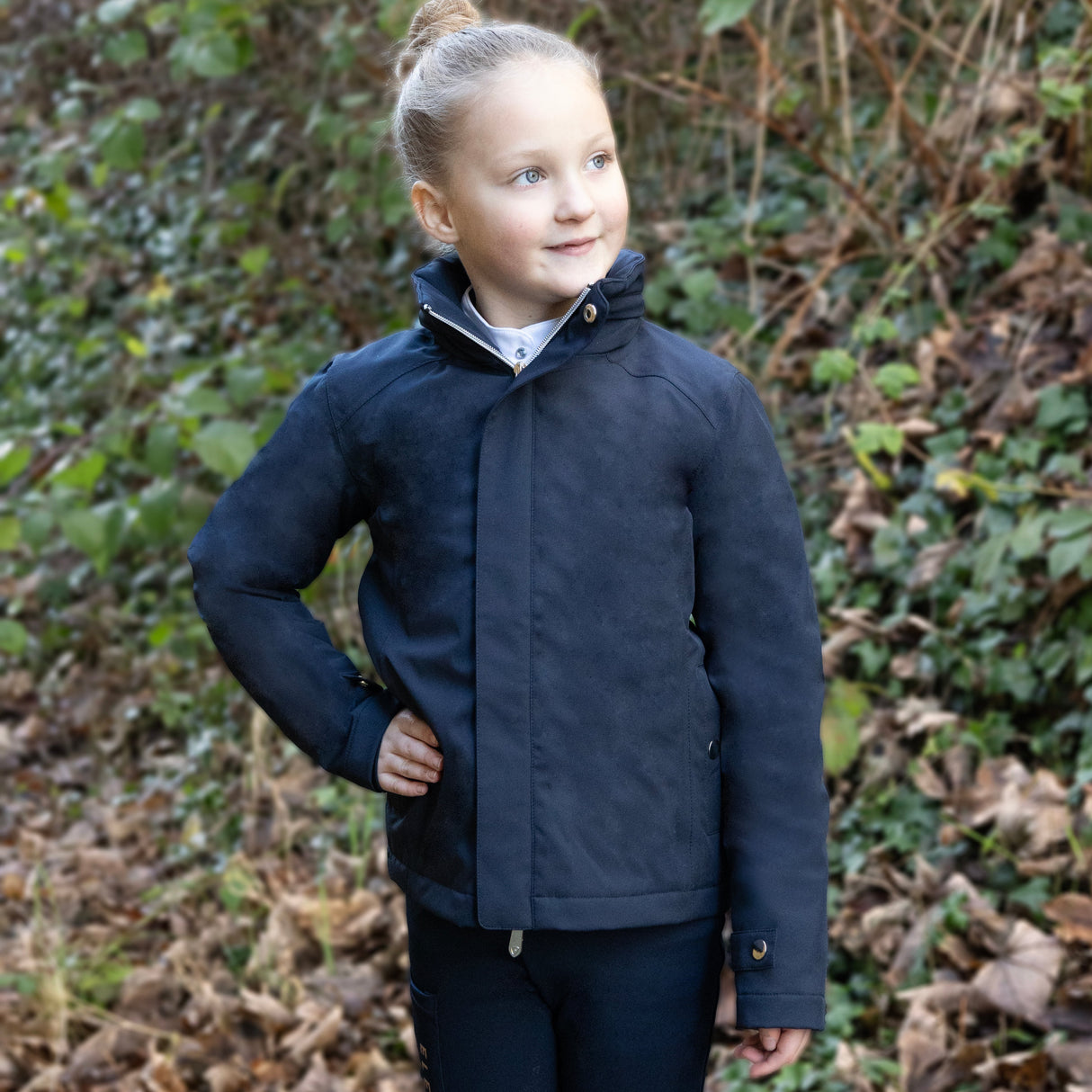 Hy Equestrian Elevate Mizs Waterproof Jacket #colour_navy