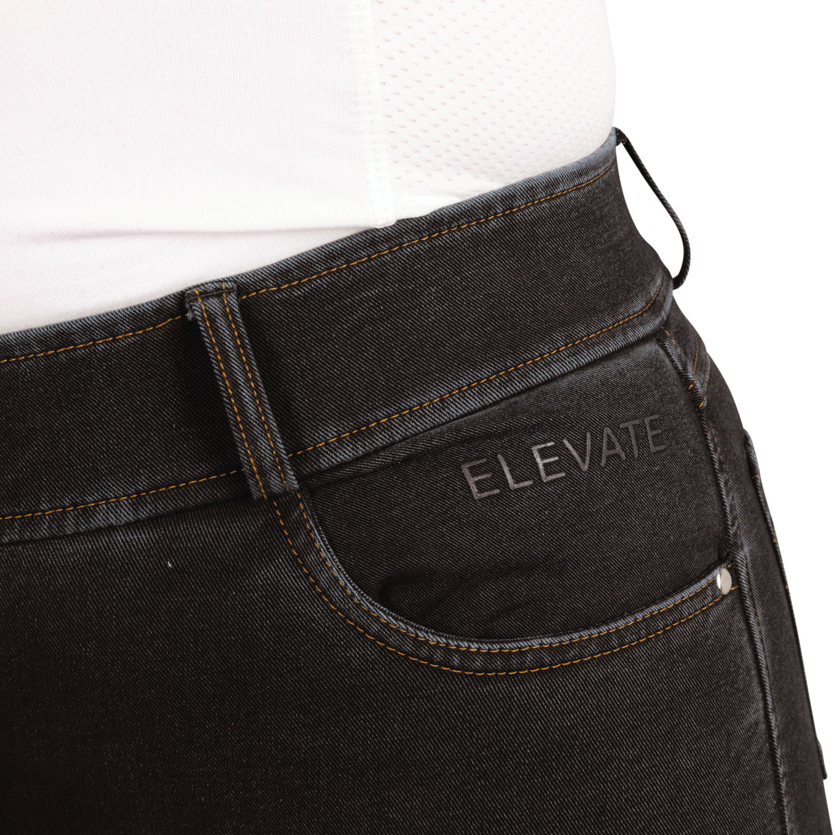 Hy Equestrian Elevate Style Denim Breeches #colour_black