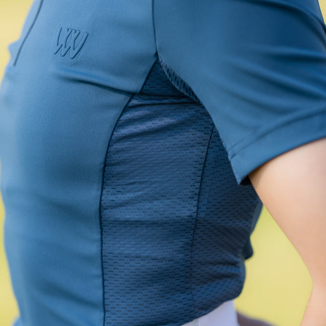 Woof Wear Ladies Short Sleeve Tech Riding Shirt #colour_petrol-blue