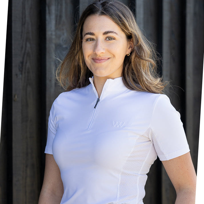 Woof Wear Ladies Short Sleeve Tech Riding Shirt #colour_white