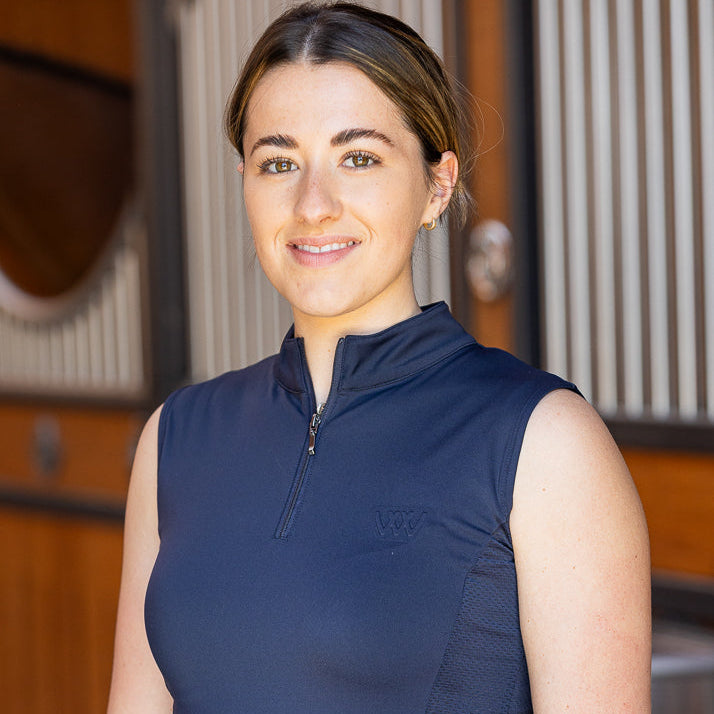 Woof Wear Ladies Sleeveless Tech Riding Shirt #colour_navy