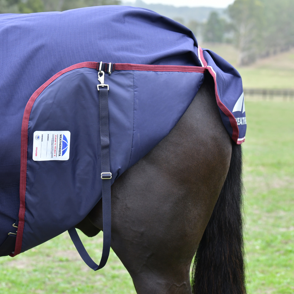 Weatherbeeta Comfitec Essential 50G Detach-A-Neck Turnout #colour_navy-burgundy