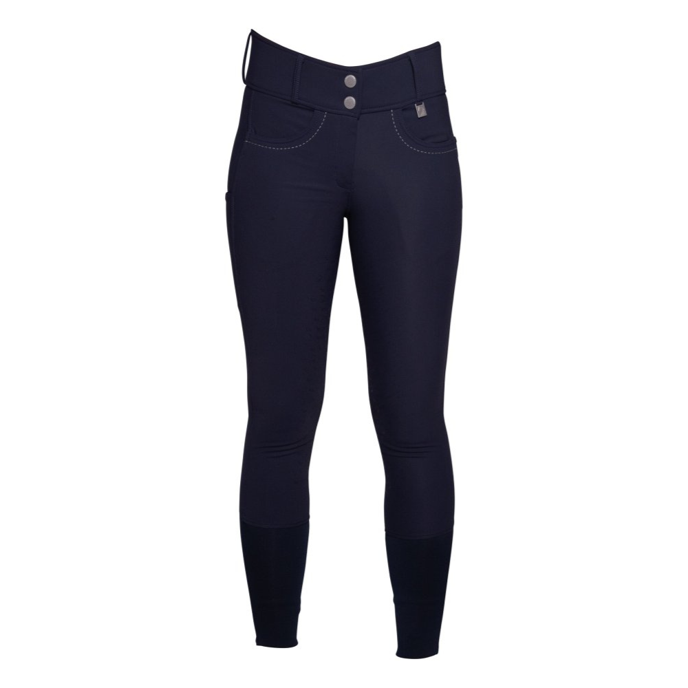 HKM Ladies Silicone Full Seat Riding Breeches -Arezzo- #colour_deep-blue