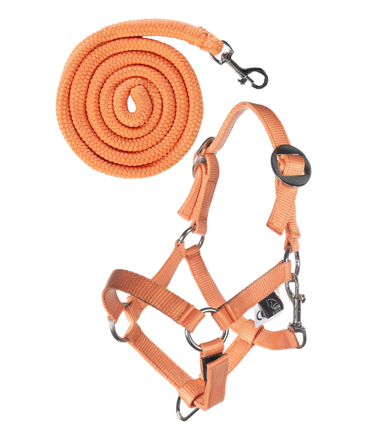 HKM Head Collar and Lead Rope -Hobby Horsing Basic- #colour_orange