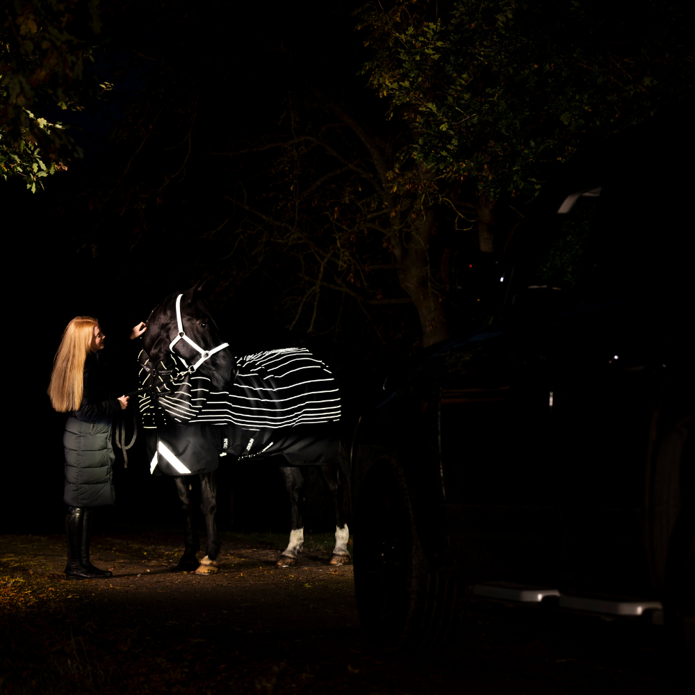 Horseware Ireland Amigo 1200D FieldSafe Reflectech Plus 0g Turnout Rug #colour_black-reflective-black