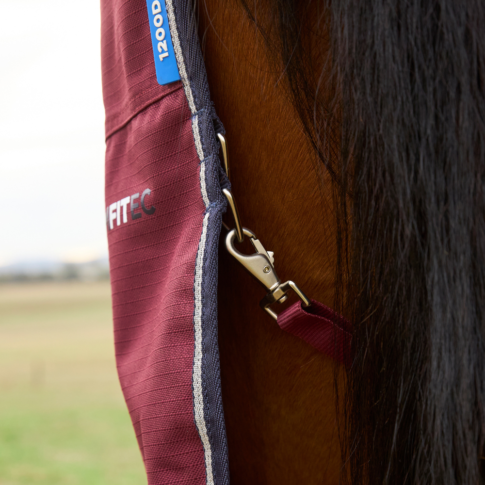 Weatherbeeta Comfitec Prelim 0G Combo Turnout #colour_burgundy-navy