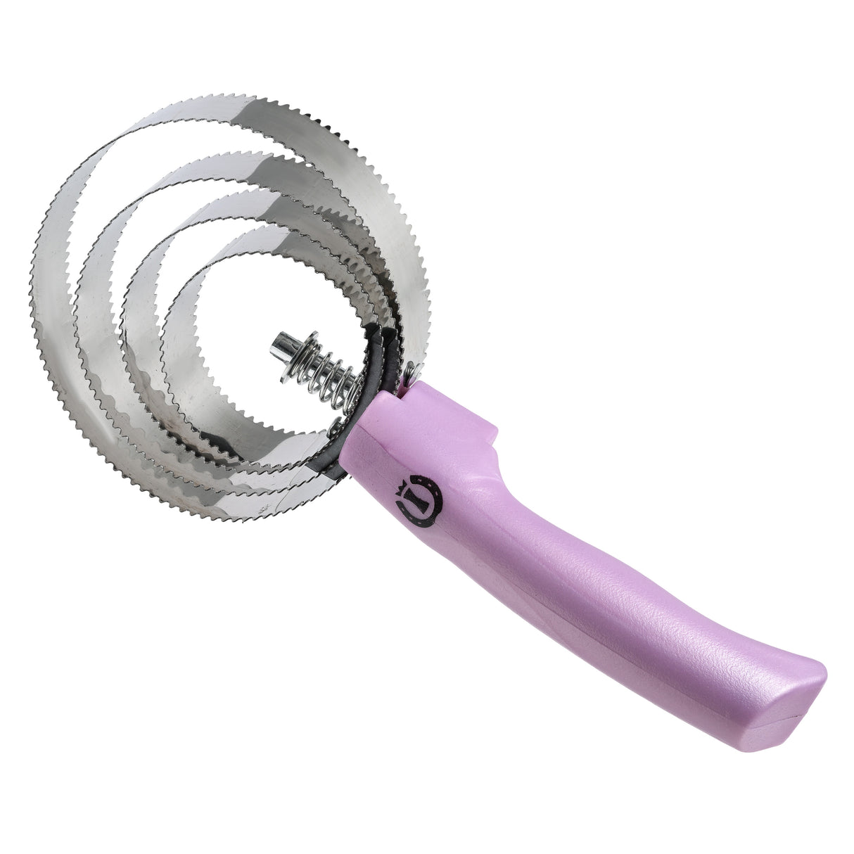 Imperial Riding Spring Comb Round With Handle #colour_ballerina-metallic
