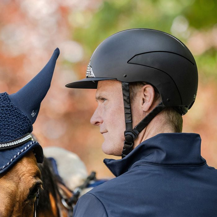 SWING H24 Chrome Riding Hat #colour_matt-black