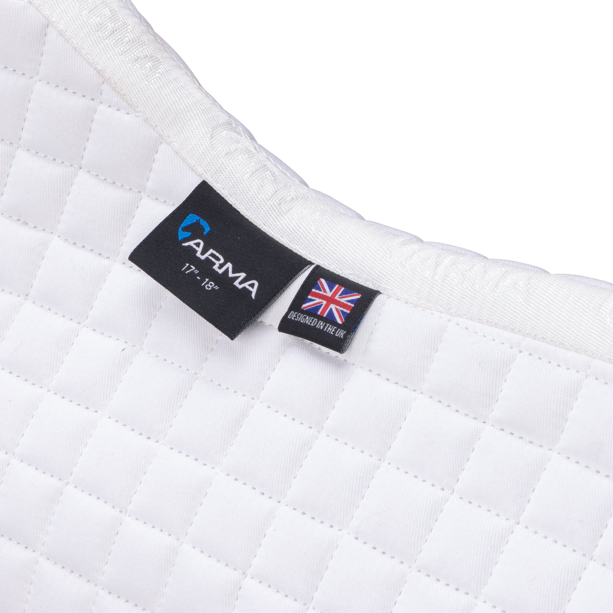Shires ARMA Deluxe Cotton Saddlecloth #colour_white