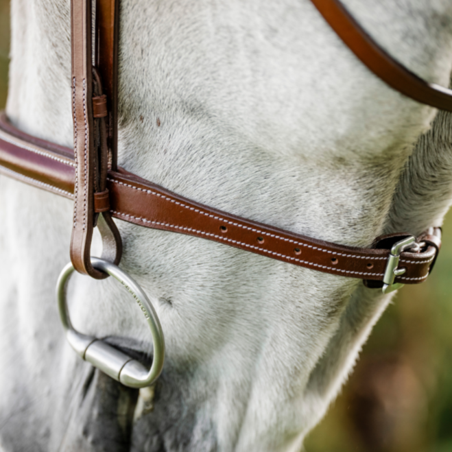 Horseware Ireland Hunter Cavesson Bridle with Reins #colour_dark-tan