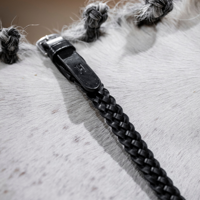 Horseware Ireland Plaited Reins #colour_black
