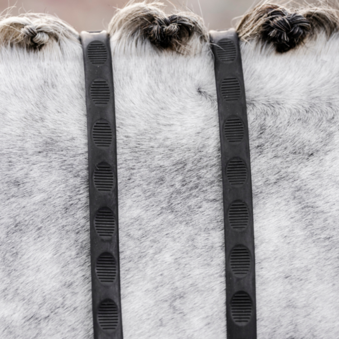 Horseware Ireland Thumb Grip Rubber Reins #colour_black