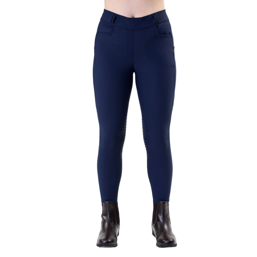 Horseware Ireland Easefit Hybid Knee Grip Riding Tights #colour_core-navy