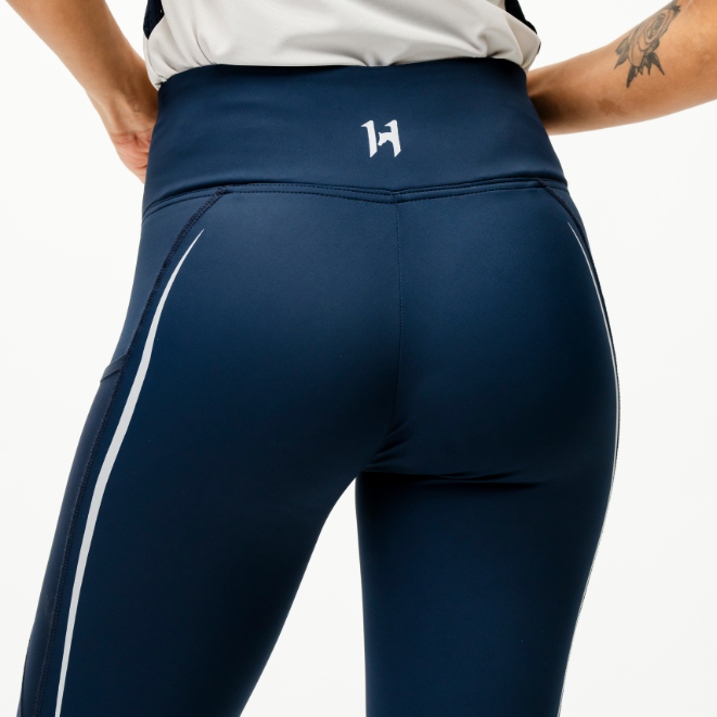 Horseware Ireland Formfit Knee Patch Riding Tights #colour_core-navy