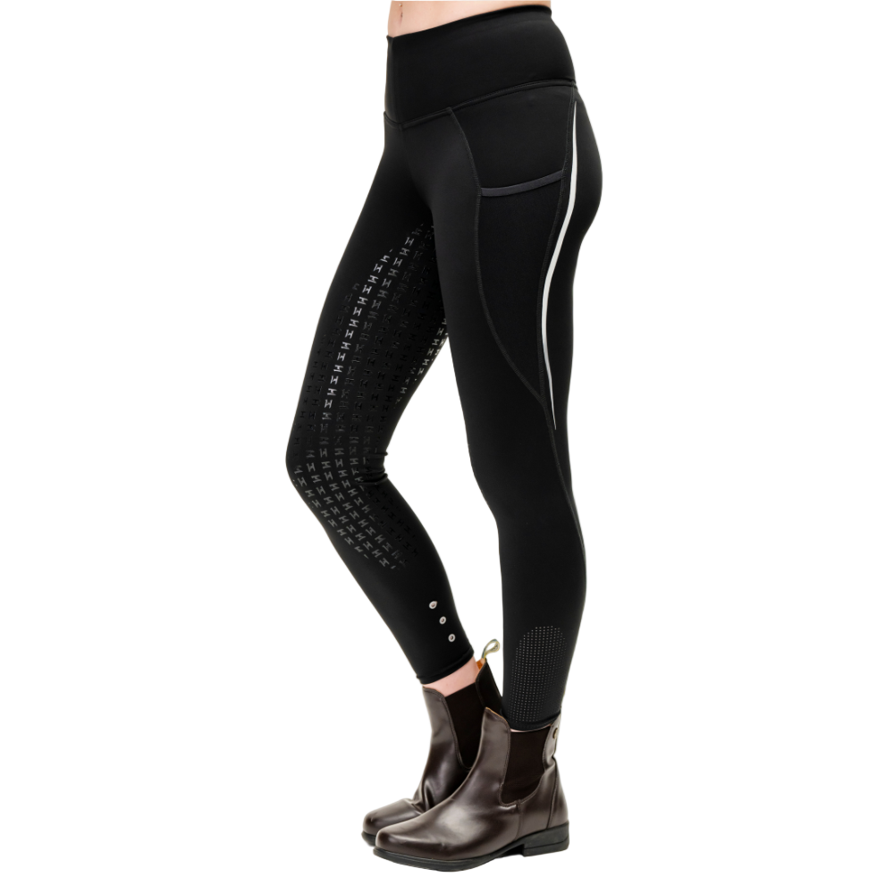 Horseware Ireland Formfit Full Seat Silicone Riding Tights#colour_core-black