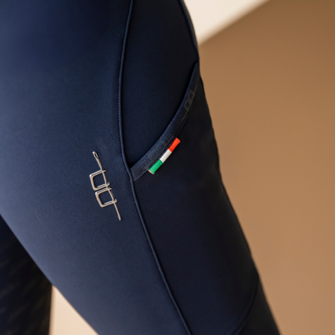 Alessandro Albanese Children's Alba Brushed Riding Tights #colour_core-navy