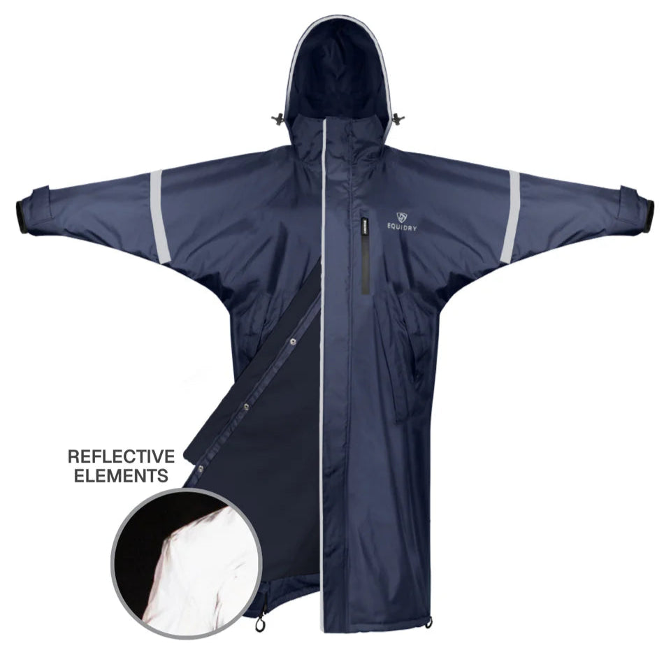 EQUIDRY Children's Thin Fleece Reflective Evolution #colour_navy