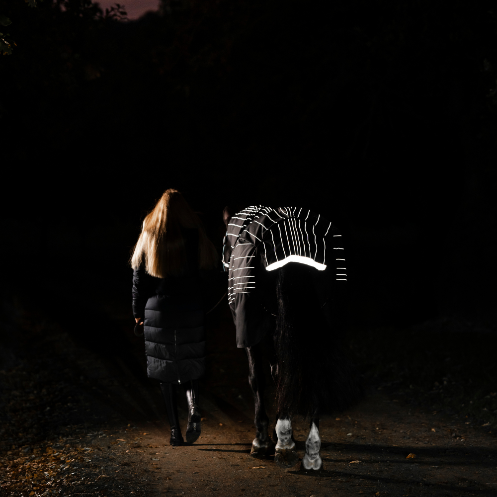 Horseware Ireland Amigo 1200D FieldSafe Reflectech Plus 250g Turnout Rug #colour_black-reflective-black