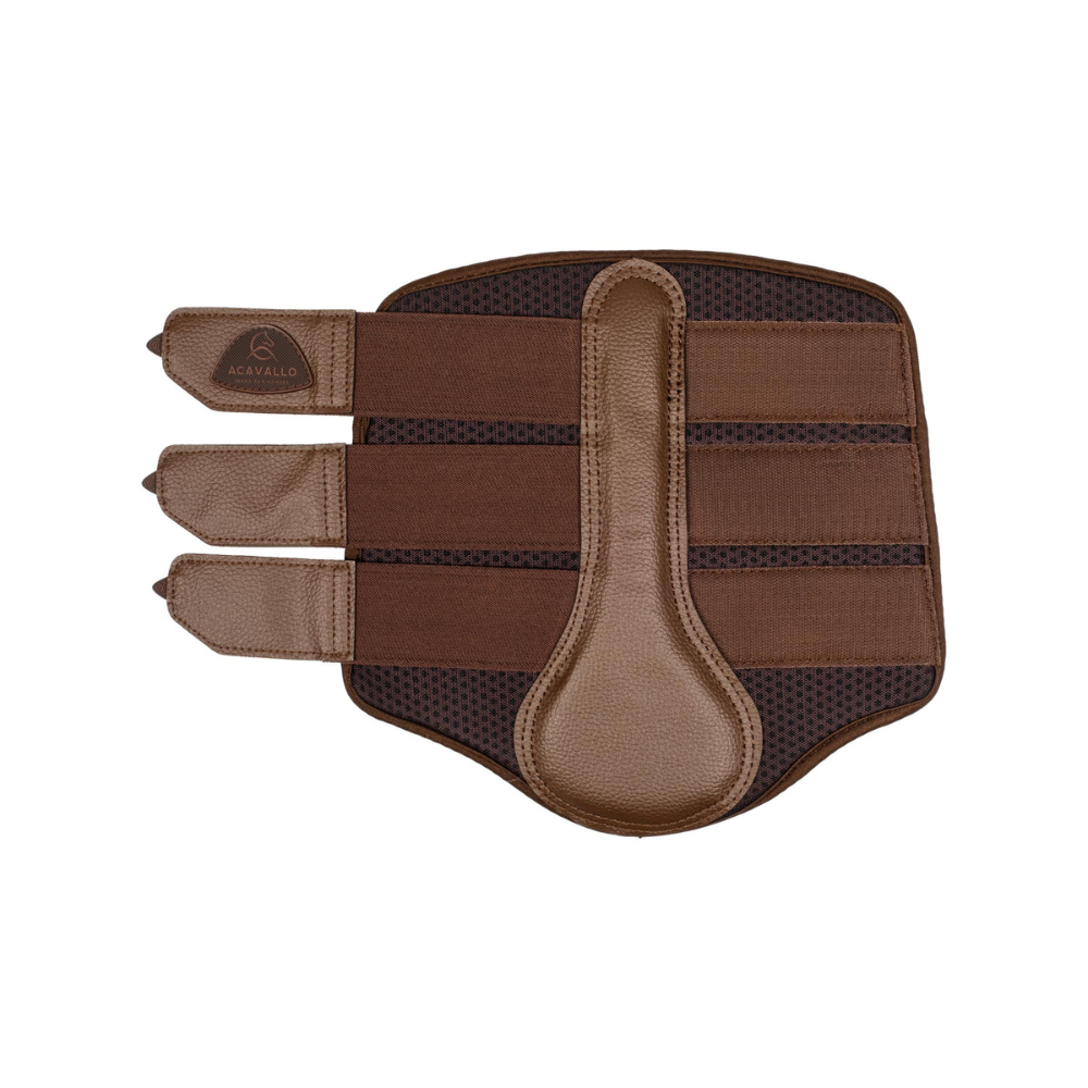 Acavallo Hind Brushing Boots Perforated Neoprene #colour_brown