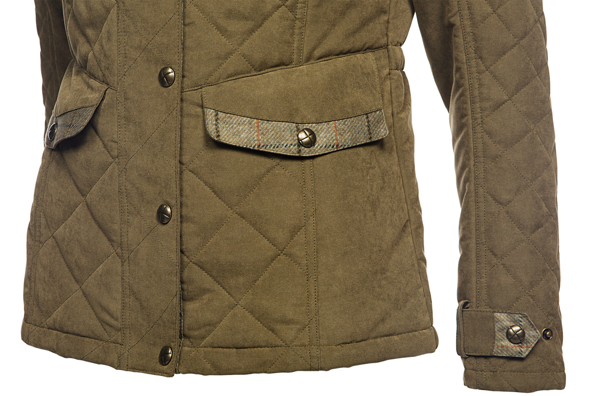 Baleno Halifax Fashionable Quilted Ladies Jacket #colour_light-khaki