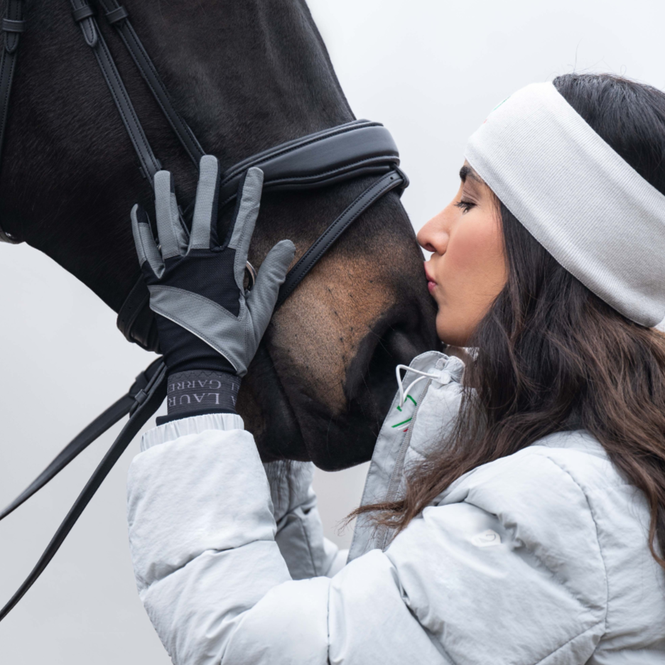 HKM Riding Gloves -Livigno- #colour_black-grey