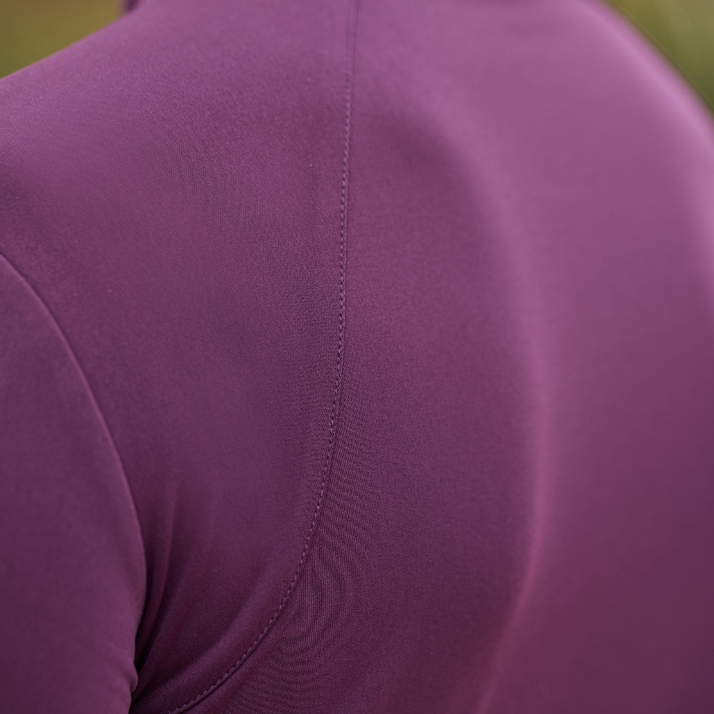 Dublin Ladies Brushed Long Sleeve Riding Top #colour_purple-violet