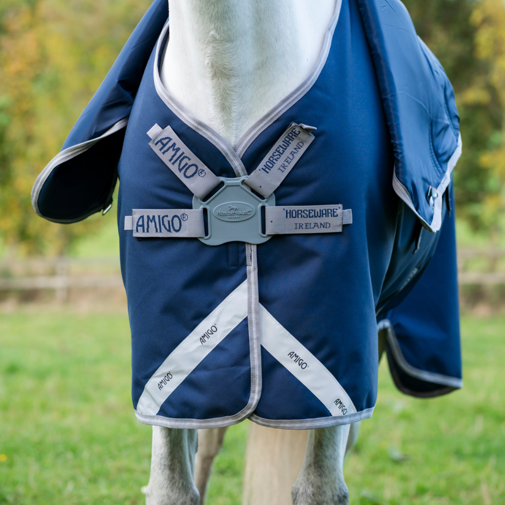 Horseware Ireland Amigo 1200D FieldSafe Plus 0g Turnout Rug #colour_navy-titanium-grey-silver