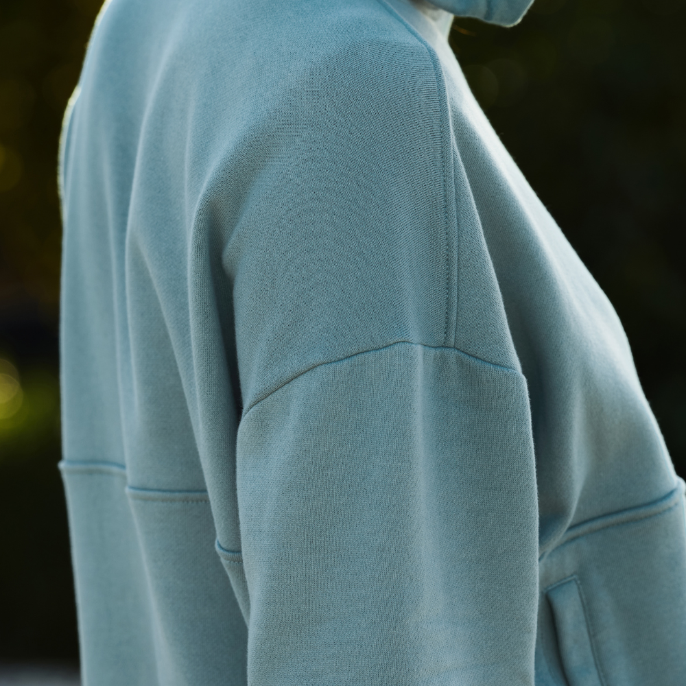 Dublin Ladies 1/4 Zip Hooded Fleece Pullover #colour_washed-teal