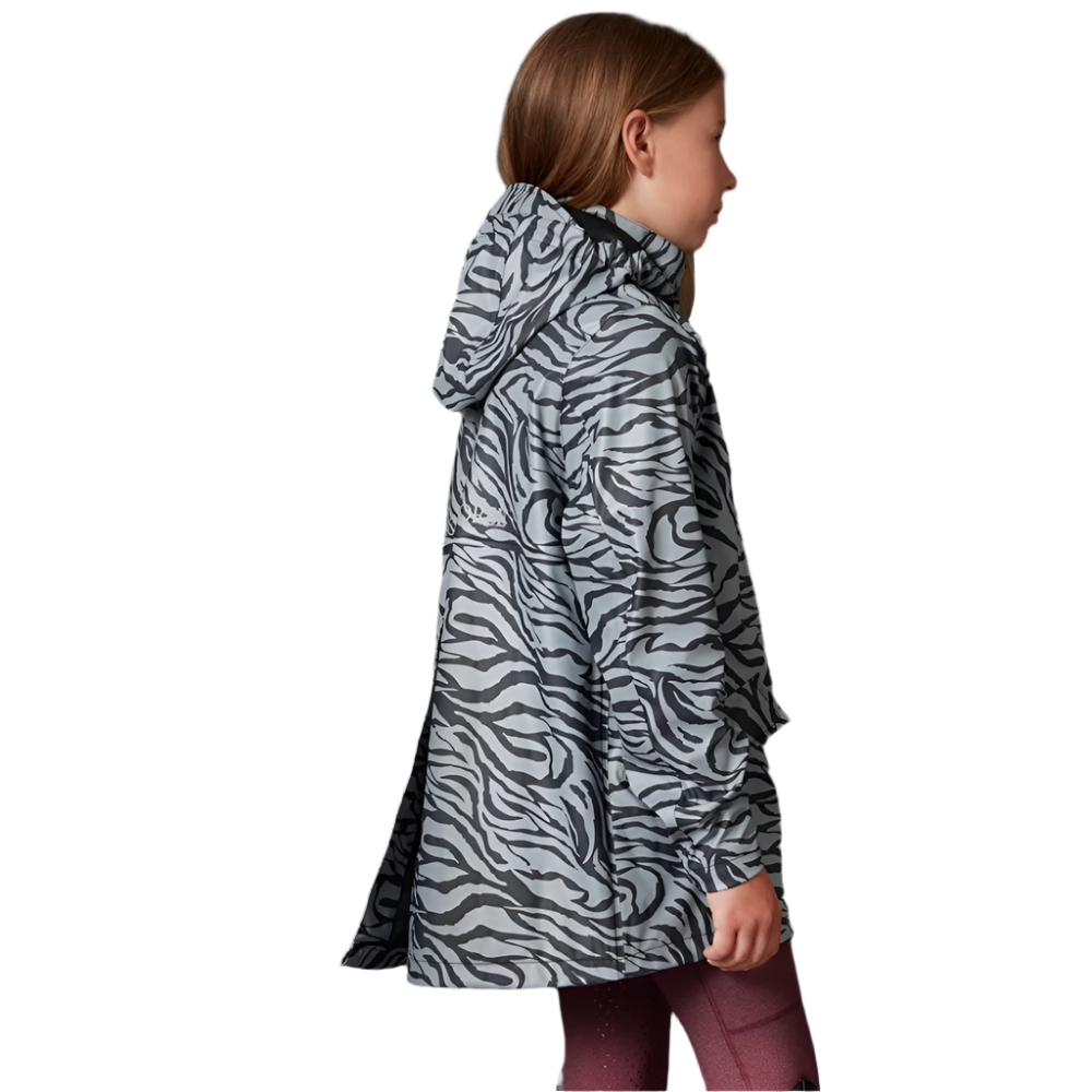 Mountain Horse Children's Drops Rain Coat #colour_black-grey