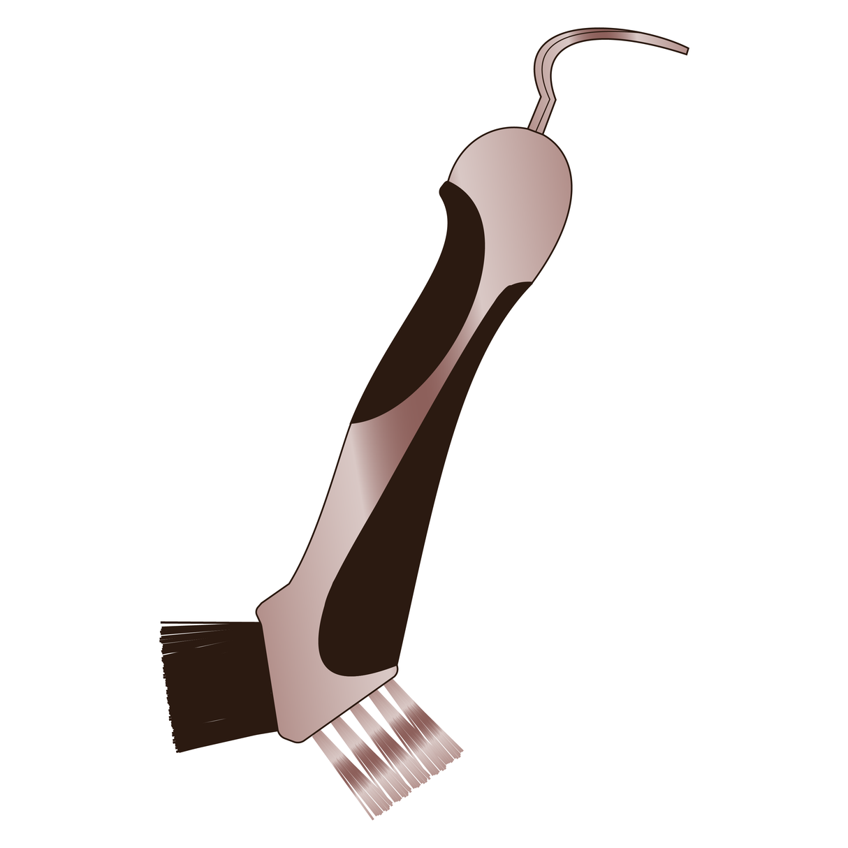 Imperial Riding Hoof Pick Scraper #colour_dark-brown-rose-gold