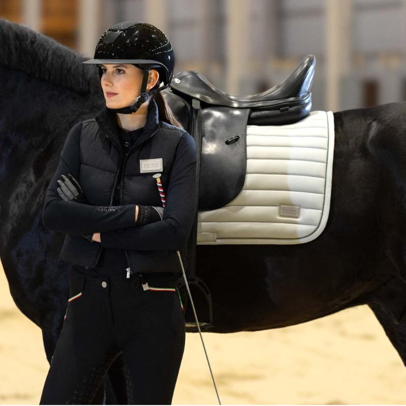 HKM Saddle Cloth -Livigno Elegance- #colour_stone-grey