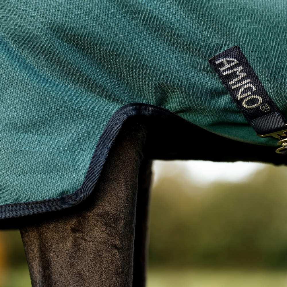 Horseware Ireland Amigo Ripstop 900D 100g Turnout Rug #colour_dynasty-green-navy-silver