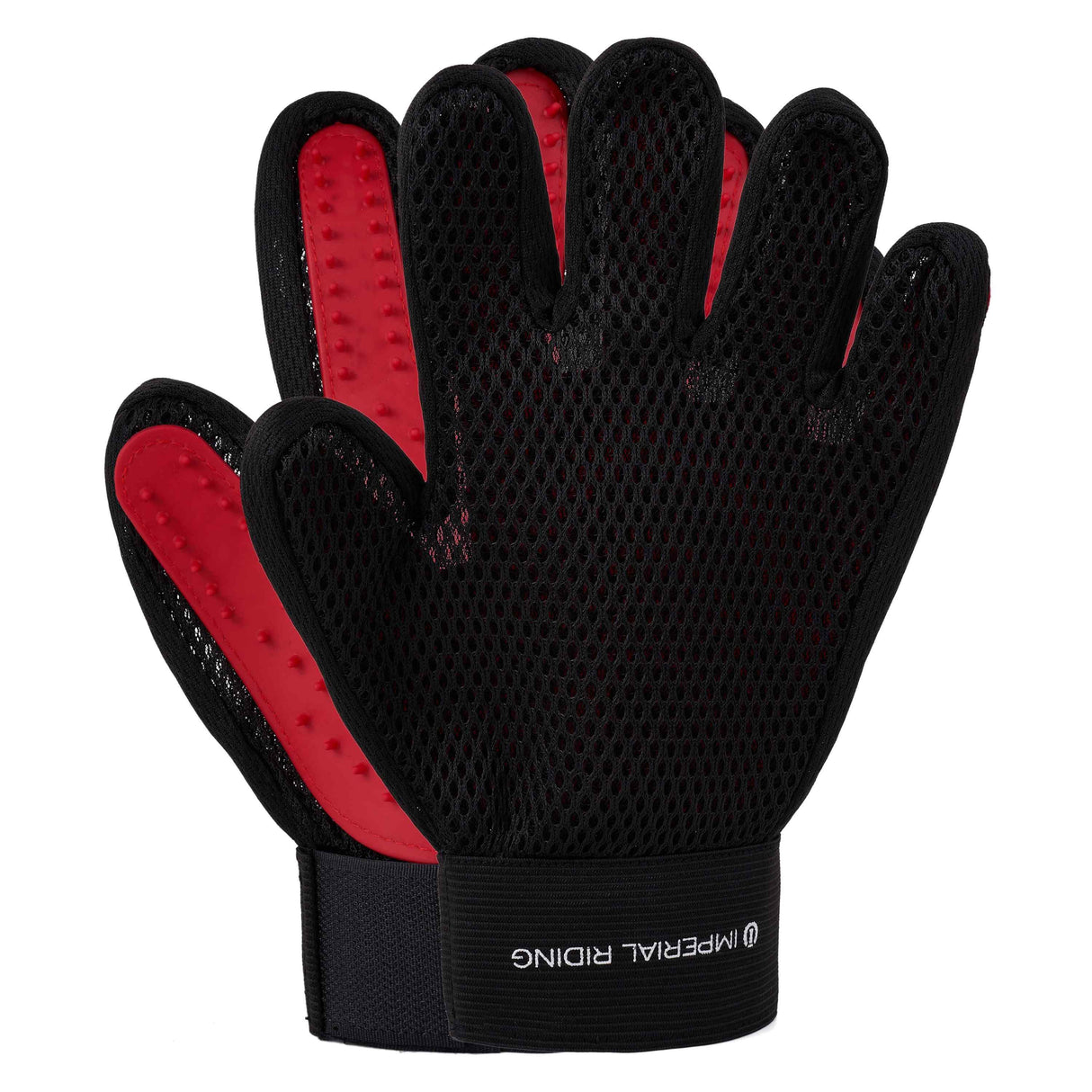 Imperial Riding Rubber Grooming Glove #colour_pink