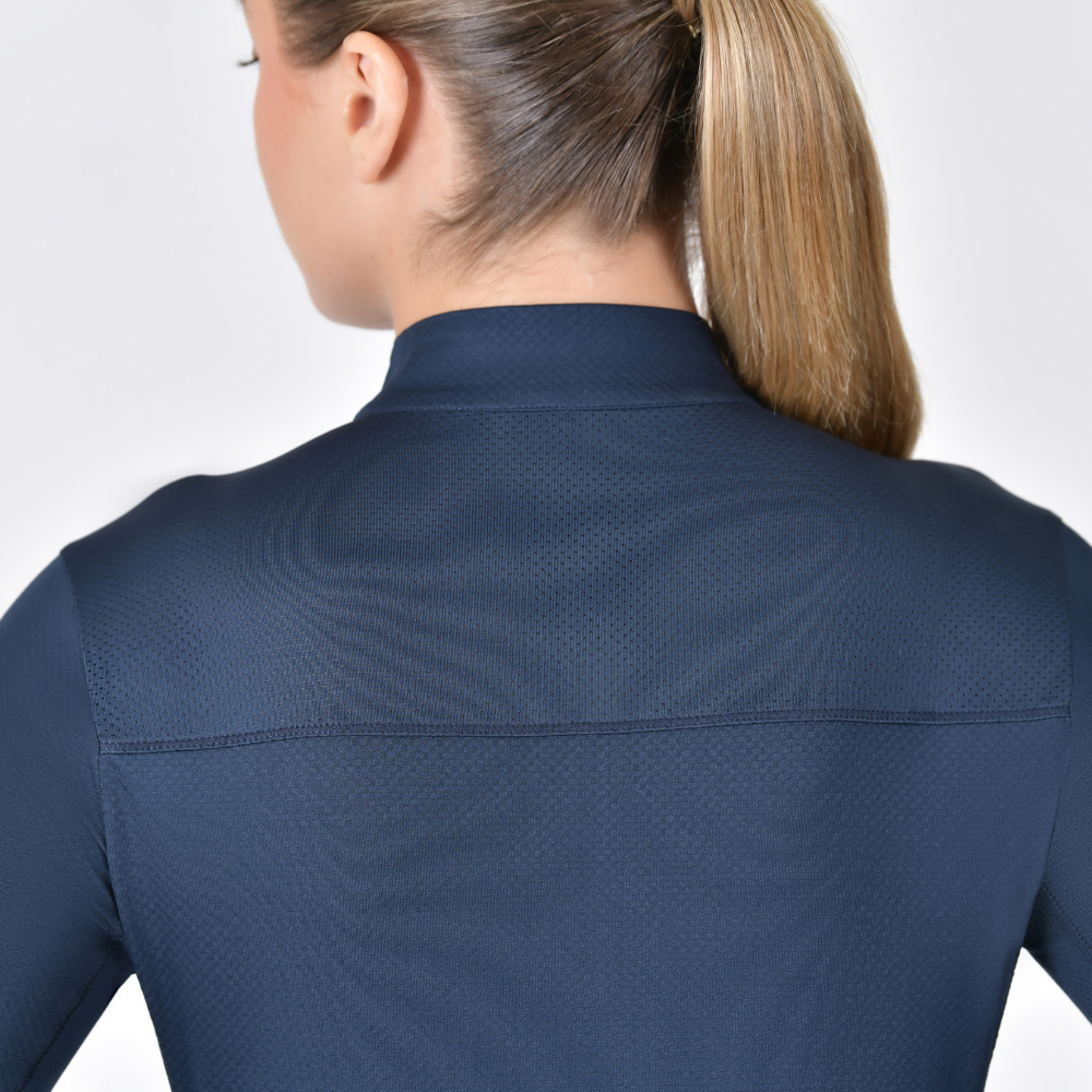 Dublin Ladies Breathable Long Sleeve Riding Top #colour_navy