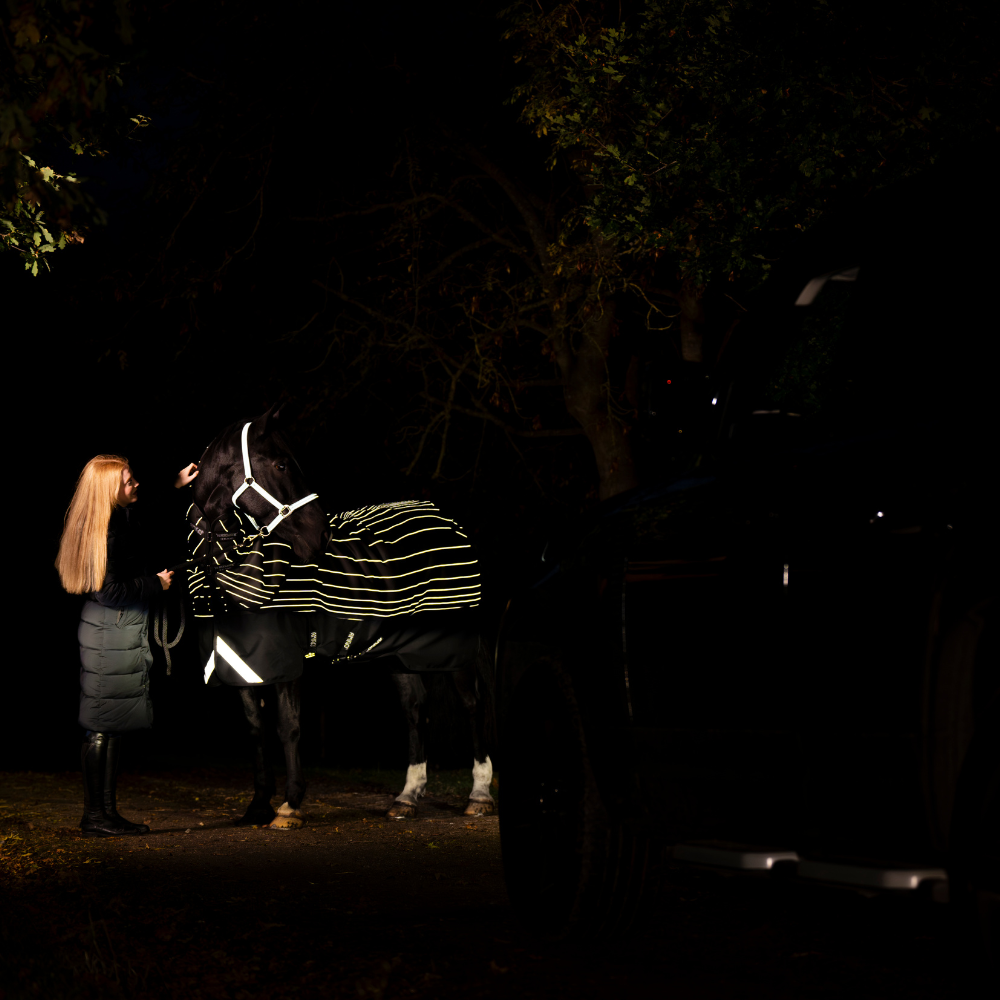 Horseware Ireland Amigo 1200D FieldSafe Reflectech Plus 0g Turnout Rug #colour_black-reflective-black
