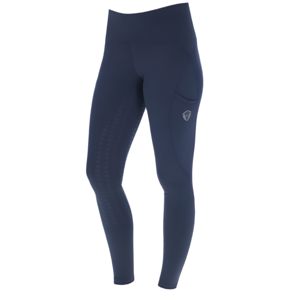 Covalliero Ladies Pull On Riding Tights #colour_dark-navy