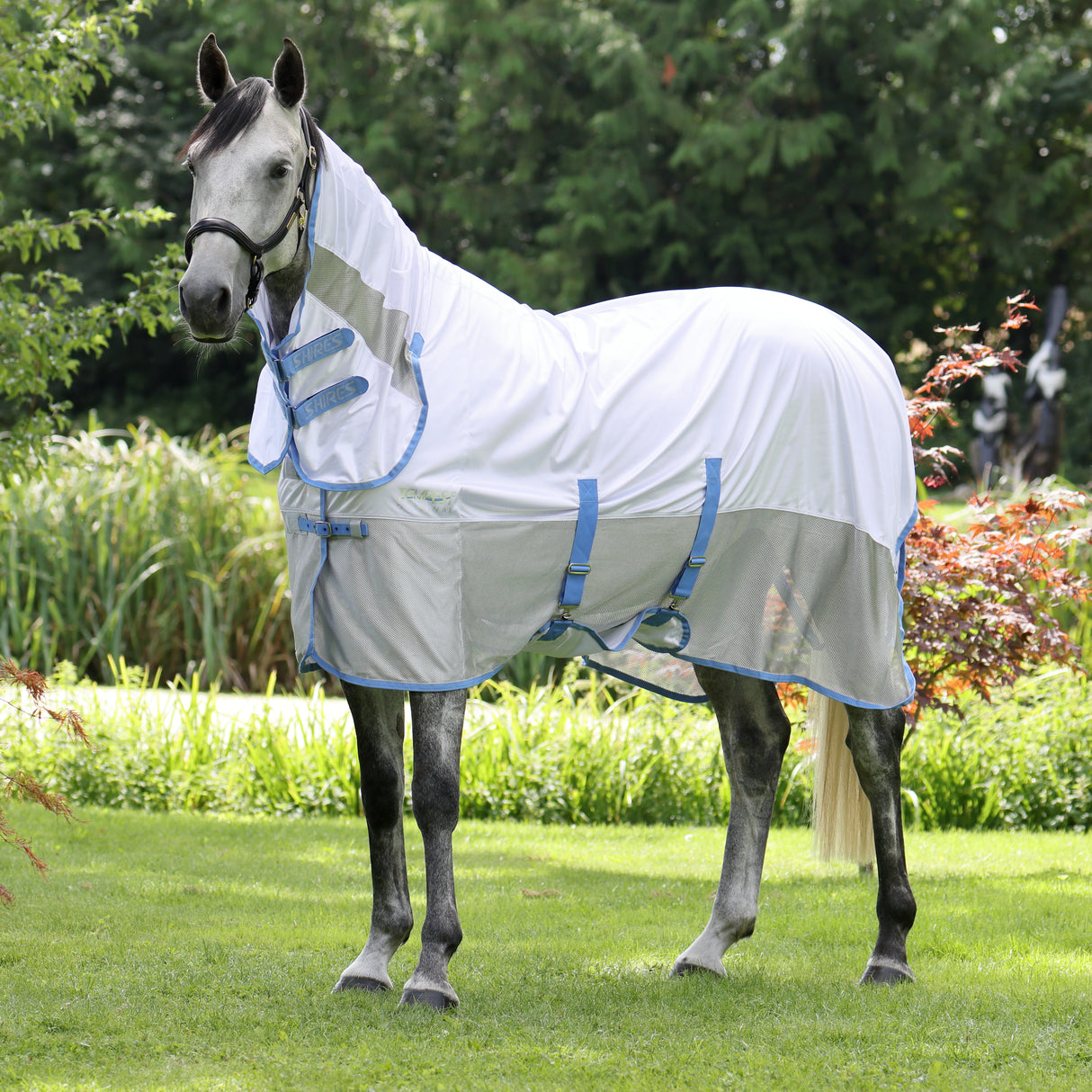 Shires Tempest Original Fly Mesh Combo Rug #colour_sky