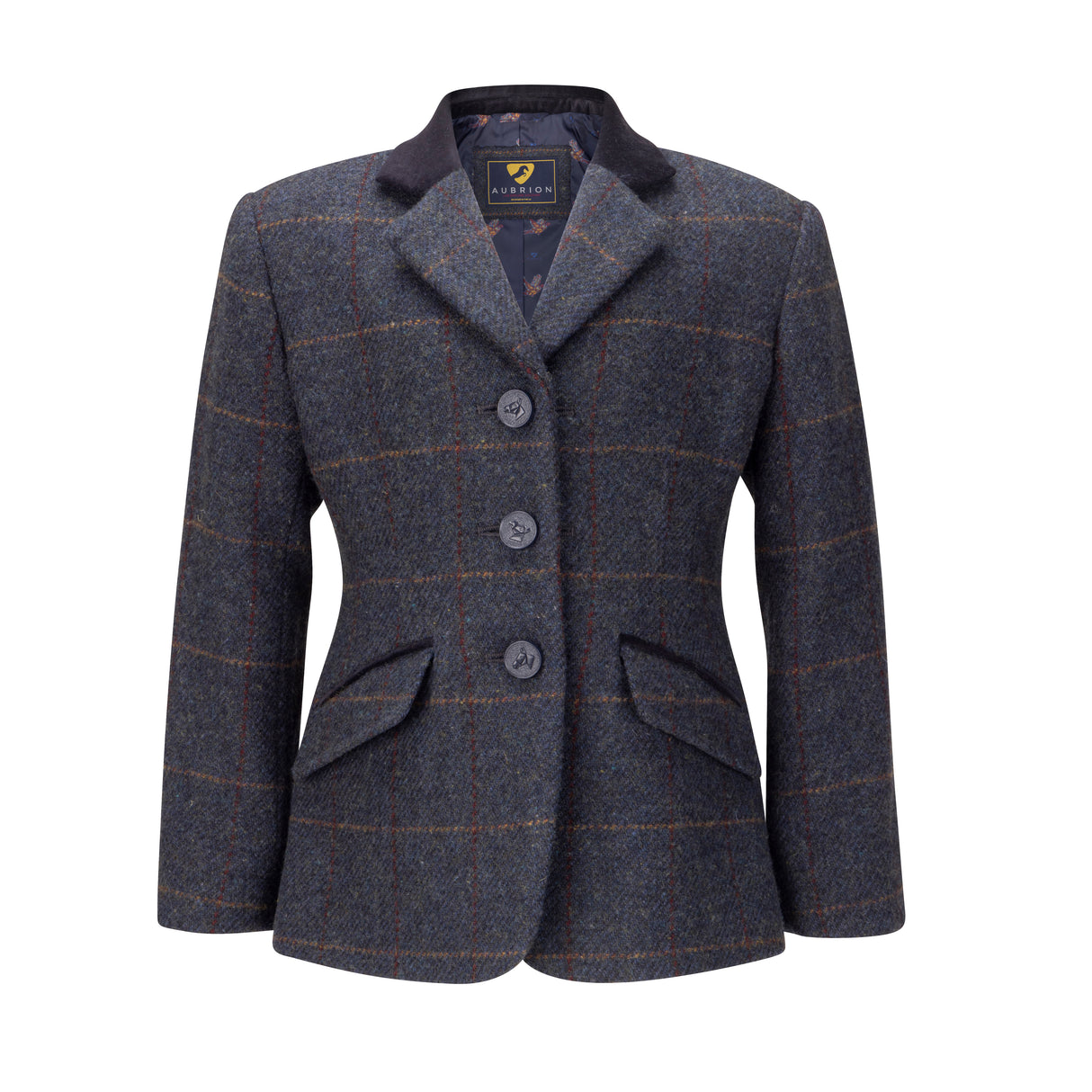Shires Aubrion Saratoga Children's Jacket #colour_juniper-navy-check