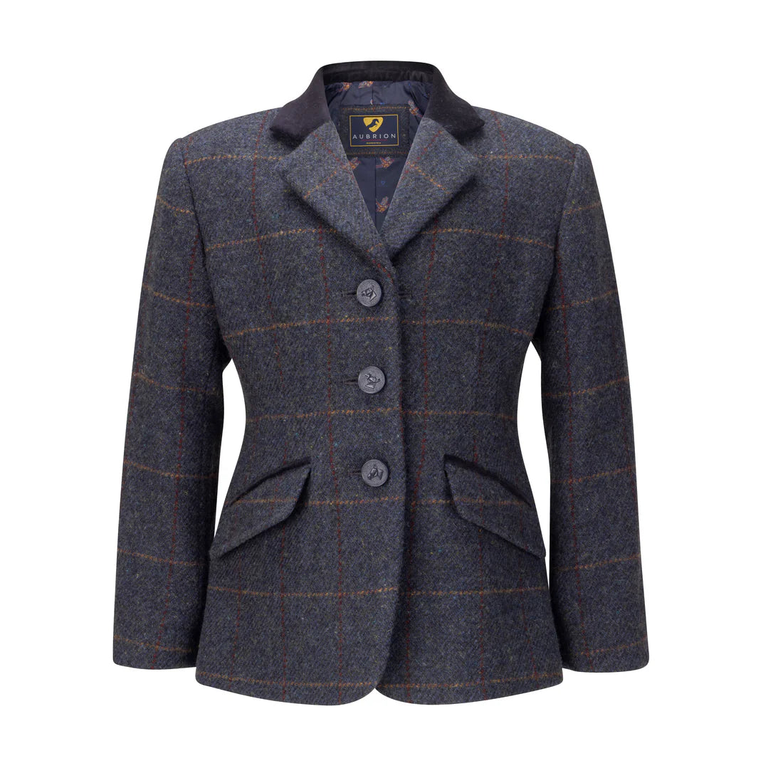 Shires Aubrion Saratoga Ladies Jacket #colour_juniper-navy-check