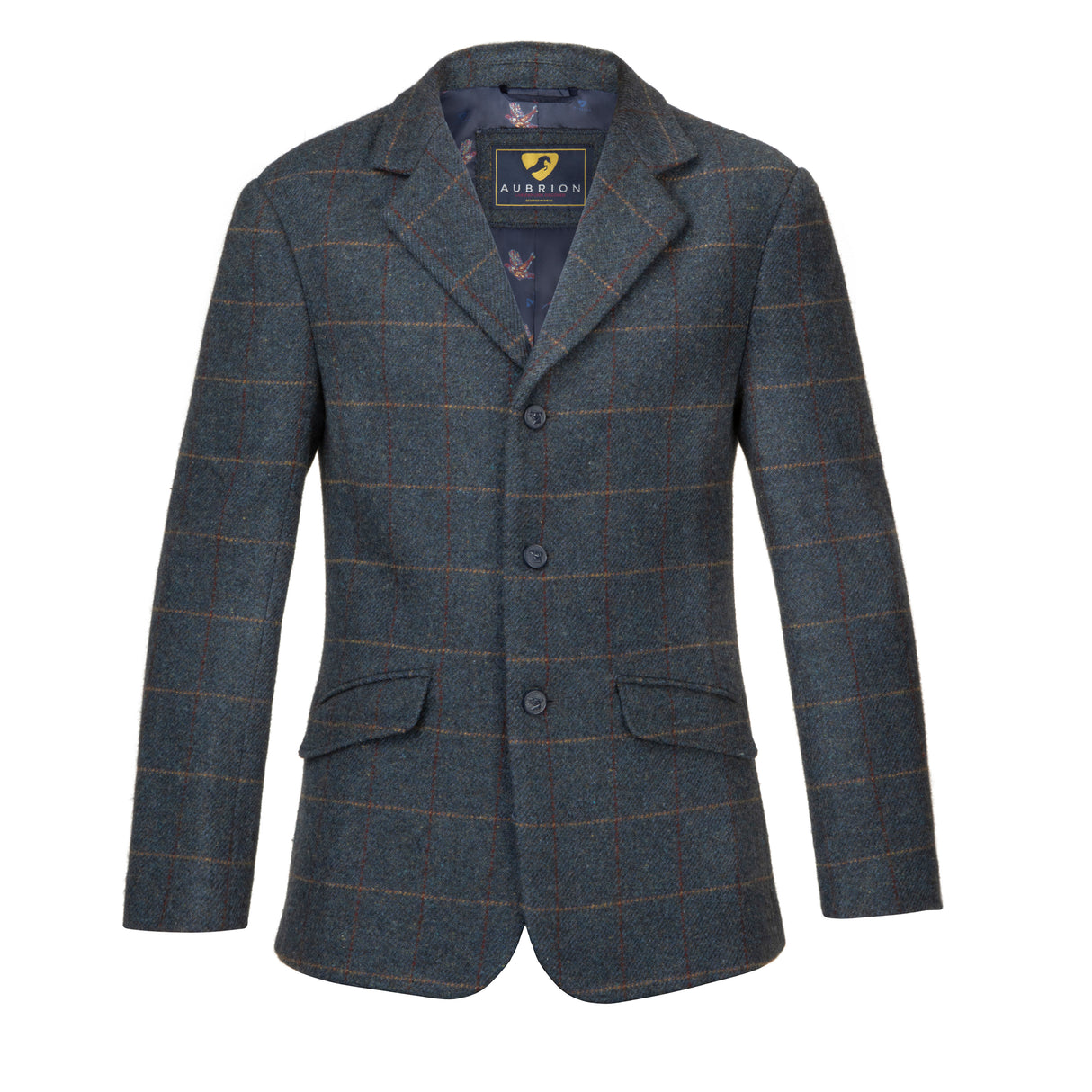 Shires Aubrion Men's Saratoga Jacket #colour_juniper-navy-check