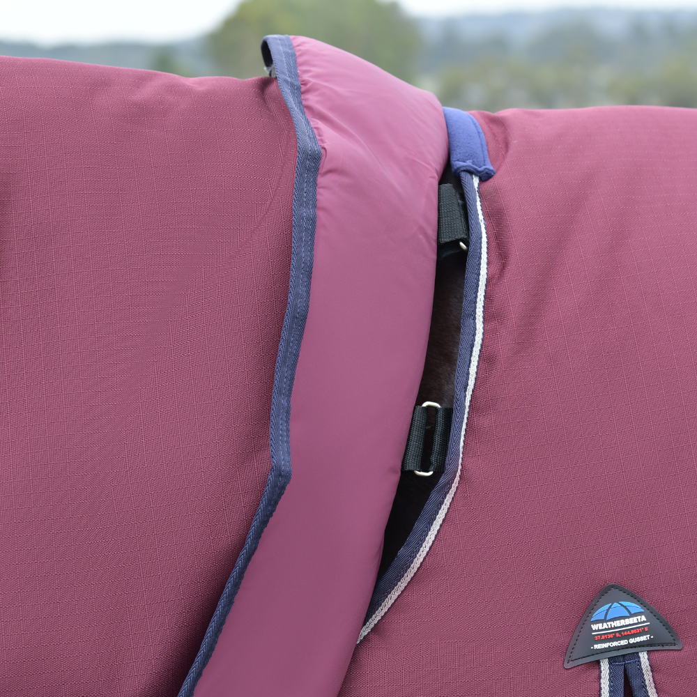 Weatherbeeta Comfitec Essential 50G Detach-A-Neck Turnout #colour_burgundy-navy