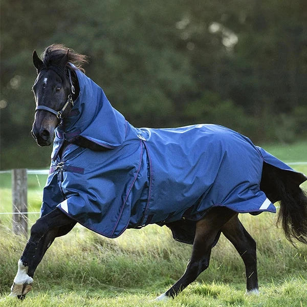 Rambo Optimo Turnout Outer Only #colour_navy-burgundy-teal-navy