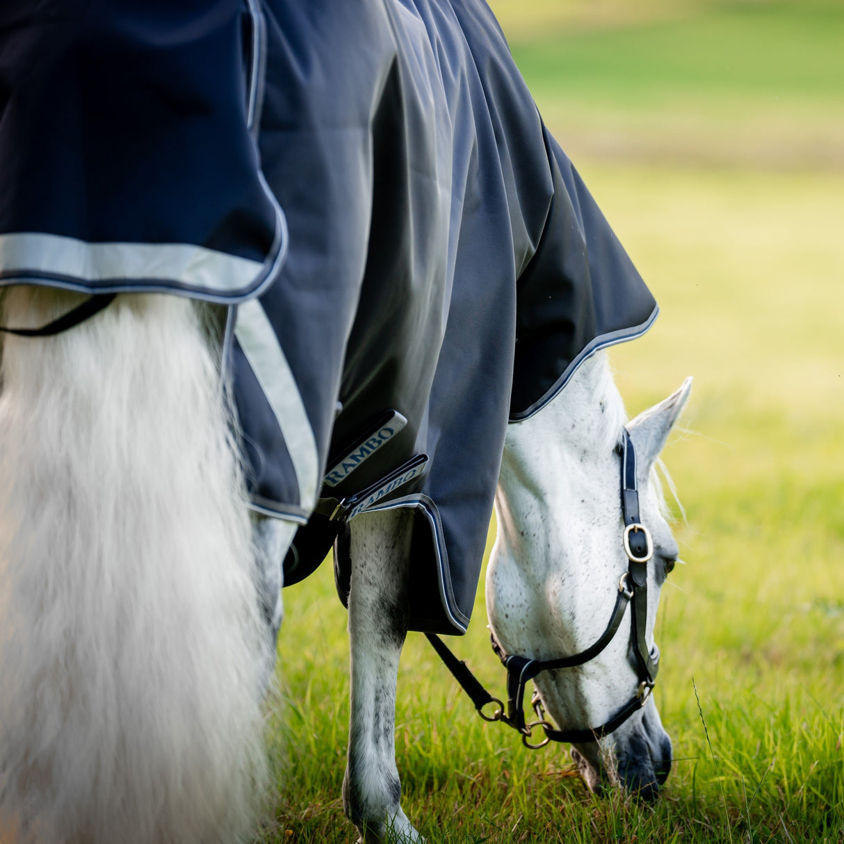 Horseware Ireland Rambo Supreme 1680D Turnout Vari-Layer 450g #colour_navy-thunderstorm-grey-silver