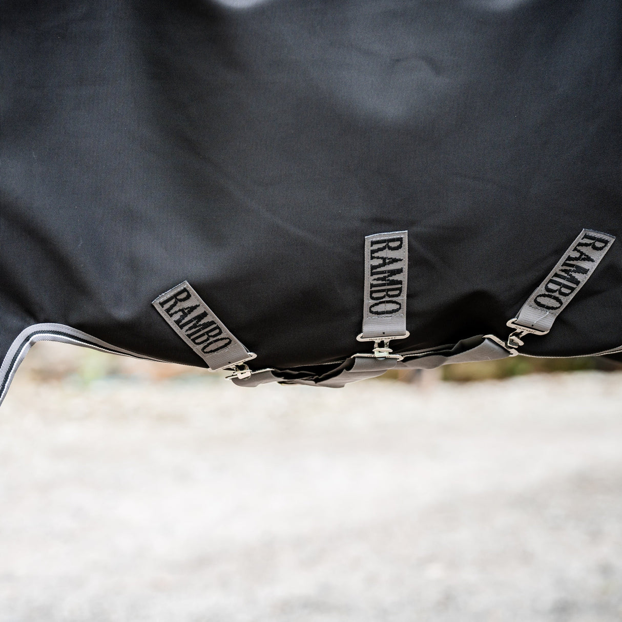 Horseware Ireland Rambo Supreme 1680D Turnout Plus 0g #colour_black-thunderstorm-grey-silver