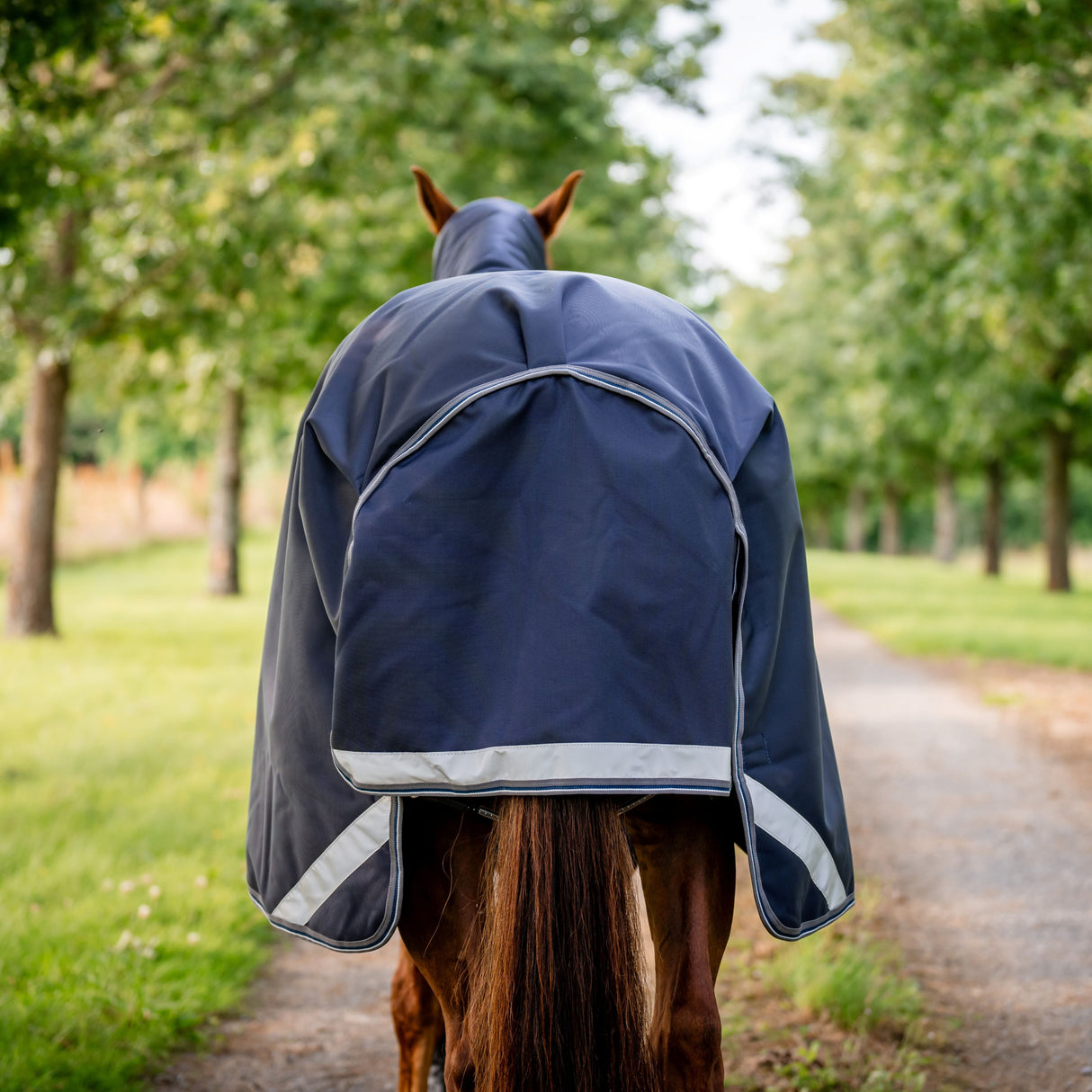 Horseware Ireland Rambo 1680D 0g Turnout Rug #colour_navy-thunderstorm-grey-silver