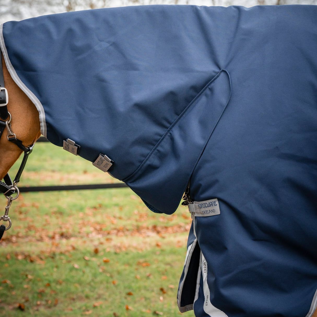 Horseware Ireland Amigo 1200D Integrated 250g Turnout Rug #colour_navy-titanium-grey-silver